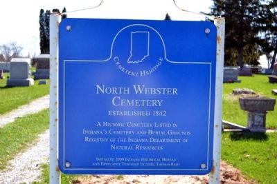 North Webster Cemetery Marker. Click for full size. North Webster Cemetery Marker image. Click for full size.