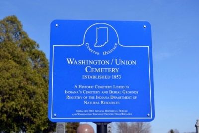 Washington / Union Cemetery Marker image. Click for full size.