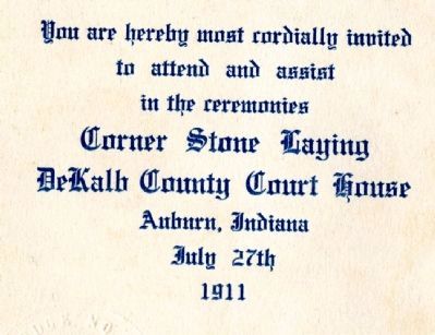 DeKalb County Courthouse Dedication 1911 image. Click for full size.
