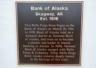 Bank of Alaska Marker image. Click for full size.