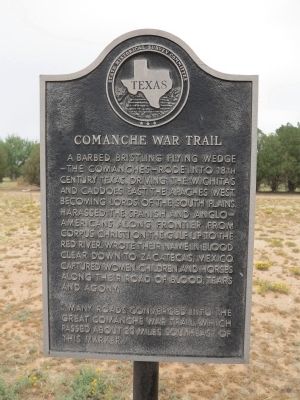 Comanche War Trail Marker image. Click for full size.