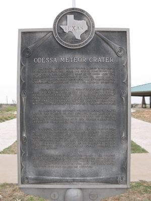 Odessa Meteor Crater Marker image. Click for full size.