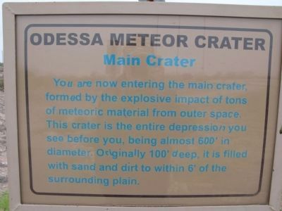 Main Crater Sign image. Click for full size.