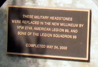 Civil War Memorial Cannon Marker<br>(Reverse Side). Click for full size. Civil War Memorial Cannon Marker<br>(Reverse Side) image. Click for full size.