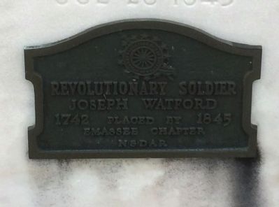 Joseph Watford Grave Marker. Click for full size. Joseph Watford Grave Marker image. Click for full size.