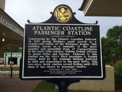 Atlantic Coastline Passenger Station Marker image. Click for full size.