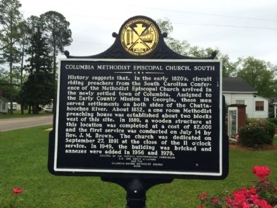 Columbia Methodist Episcopal Church, South Marker image. Click for full size.