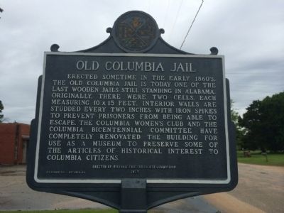 Old Columbia Jail Marker image. Click for full size.