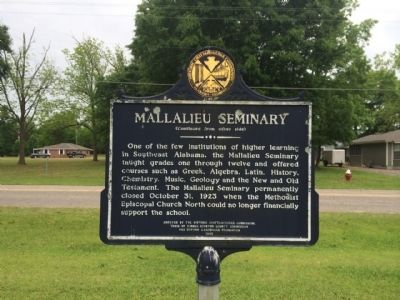 Mallalieu Seminary Marker. Click for full size. Mallalieu Seminary Marker image. Click for full size.