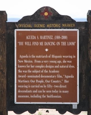 Agueda S. Martinez Marker. Click for full size. Agueda S. Martinez Marker image. Click for full size.