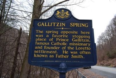 Gallitzin Spring Marker. Click for full size. Gallitzin Spring Marker image. Click for full size.