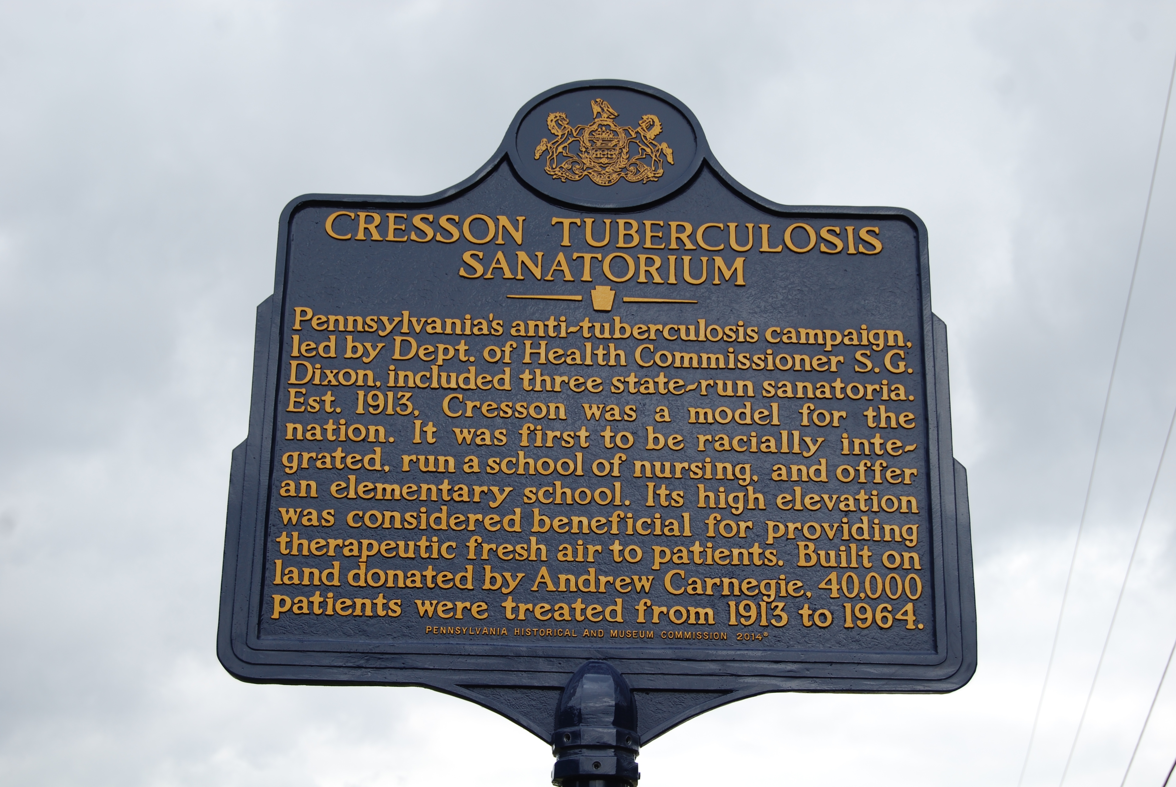Cresson PA TB Sanatorium Historical Marker