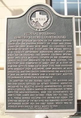 Federal Building (United States Courthouse) Marker image. Click for full size.