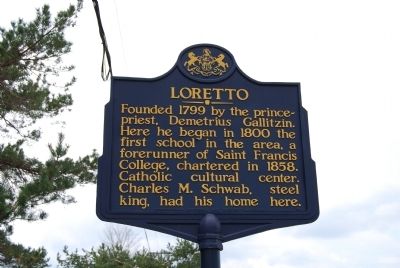 Loretto Marker. Click for full size. Loretto Marker image. Click for full size.