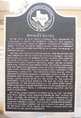 Site of Binkley Hotel Marker image. Click for full size.