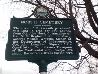 North Cemetery Marker image. Click for full size.