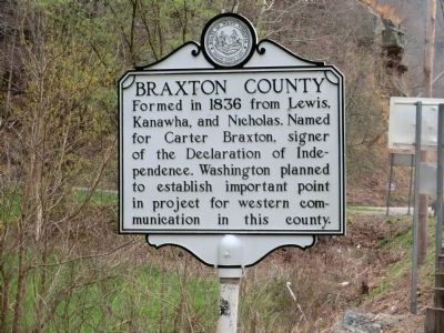 Braxton County-Gilmore County Marker-Side 1 image. Click for full size.