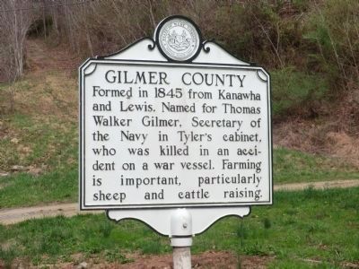 Braxton County-Gilmore County Marker-Side 2 image. Click for full size.