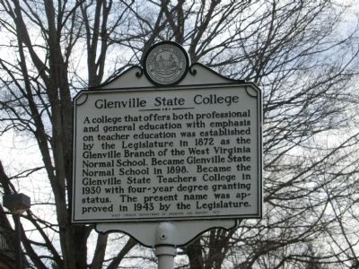 Glenville State College Marker. Click for full size. Glenville State College Marker image. Click for full size.