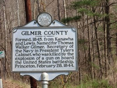 Gilmer County side of the marker image. Click for full size.