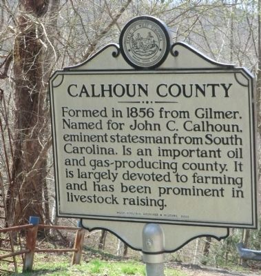 Calhoun County side of the marker image. Click for full size.