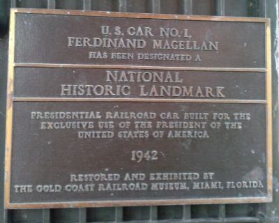 U.S. Car No. 1, Ferdinand Magellan Marker image. Click for full size.