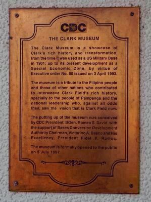 Clark Development Corporation ["CDC"] - Clark Museum image. Click for full size.