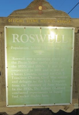 Roswell Marker. Click for full size. Roswell Marker image. Click for full size.