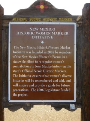 <i>Side B:</i> New Mexico Historic Women Marker Initiative Marker image. Click for full size.