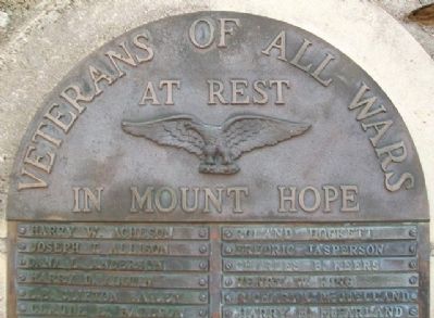 Veterans Memorial Honor Roll Detail. Click for full size. Veterans Memorial Honor Roll Detail image. Click for full size.