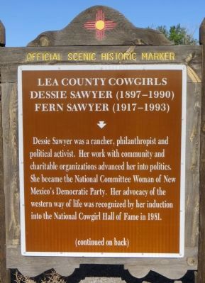 Lea County Cowgirls Marker image. Click for full size.