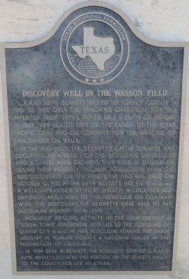 Discovery Well in the Wasson Field Marker image. Click for full size.