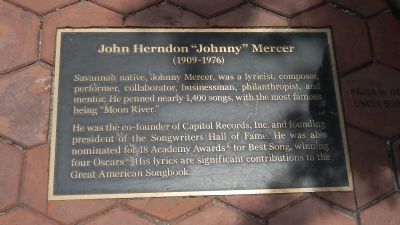 John Herndon “Johnny” Mercer Marker image. Click for full size.