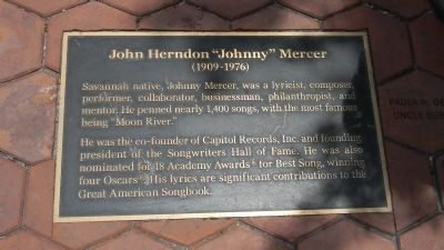 John Herndon “Johnny” Mercer Marker. Click for full size. John Herndon “Johnny” Mercer Marker image. Click for full size.