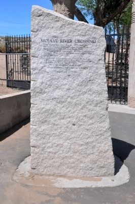 Mojave River Crossing Marker. Click for full size. Mojave River Crossing Marker image. Click for full size.