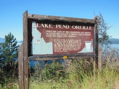 Lake Pend Oreille Marker (<i>wide view</i>) image. Click for full size.