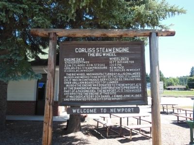 Corliss Steam Engine Marker (<i>wide view</i>) image. Click for full size.