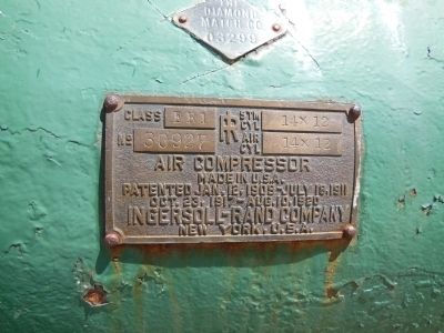 Compressor Label image. Click for full size.
