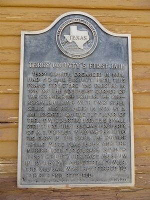 Terry County's First Jail Marker image. Click for full size.