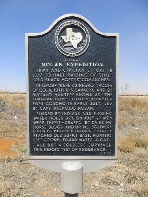 Route of Nolan Expedition Marker image. Click for full size.