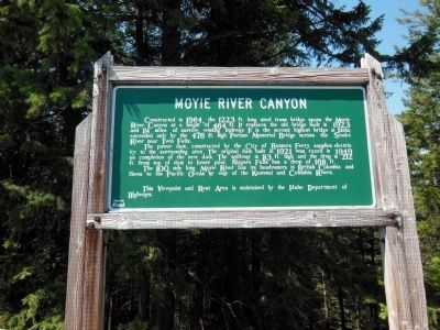 Moyie River Canyon Marker (<i>wide view</i>) image. Click for full size.
