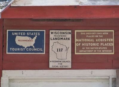 Plaques on Mill. Click for full size. Plaques on Mill image. Click for full size.