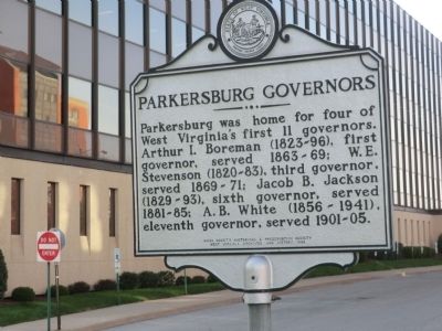 Parkersburg Governors side of the marker image. Click for full size.