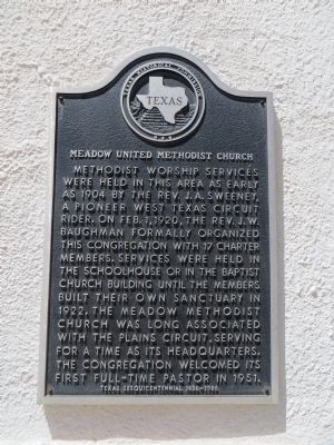 Meadow United Methodist Church Marker image. Click for full size.