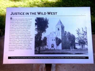 Justice in the Wild West Marker image. Click for full size.