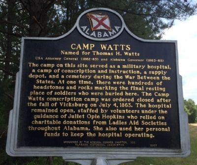Camp Watts Marker image. Click for full size.