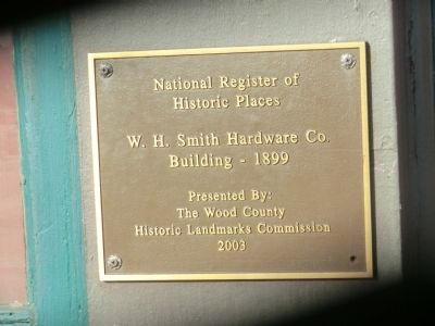 W.H. Smith Hardware Co. Marker. Click for full size. W.H. Smith Hardware Co. Marker image. Click for full size.