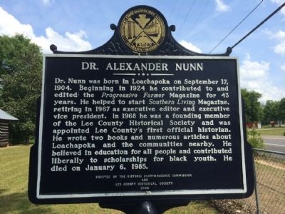 Dr. Alexander Nunn Marker image. Click for full size.