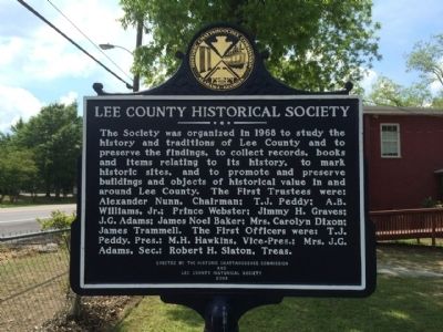 Lee County Historical Society Marker image. Click for full size.