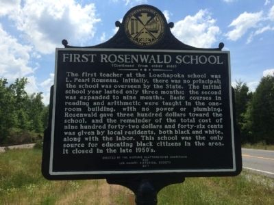 First Rosenwald School Marker image. Click for full size.